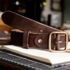 Men's Minimalist Vintage Workwear Full-Grain Leather Belt