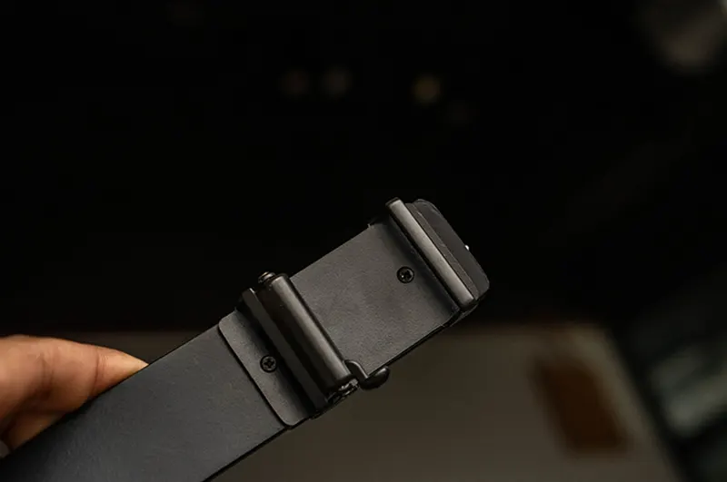 Minimalist Men's Business Automatic Buckle Full-Grain Leather Belt