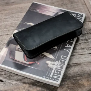 RSWL0442-z-01 Minimalist Vintage Cowhide Long Wallet with Multiple Card Slots