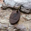 Vintage Vegetable-Tanned Biker Style Full-Grain Leather Keychain