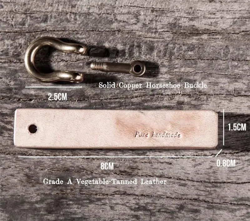 Original Creative Chinese Character Leather Keychain