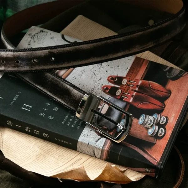 Original Luxury Men's Business Full-Grain Leather Belt