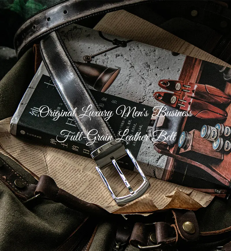 Original Luxury Men's Business Full-Grain Leather Belt