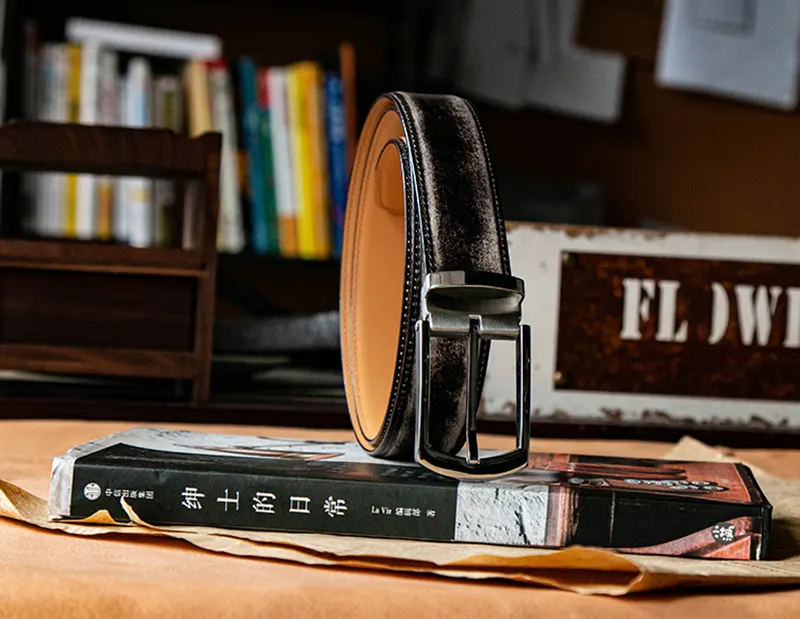 Original Luxury Men's Business Full-Grain Leather Belt