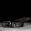 Unique Rattlesnake Shape Rugged Genuine Leather Men's Belt