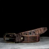 Unique Rattlesnake Shape Rugged Genuine Leather Men's Belt