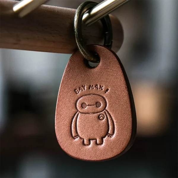 RSAS0168 Rugged Design Biker Style Handcrafted Leather Keychain