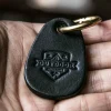 RSAS0163 Rugged Design Biker Style Handcrafted Leather Keychain