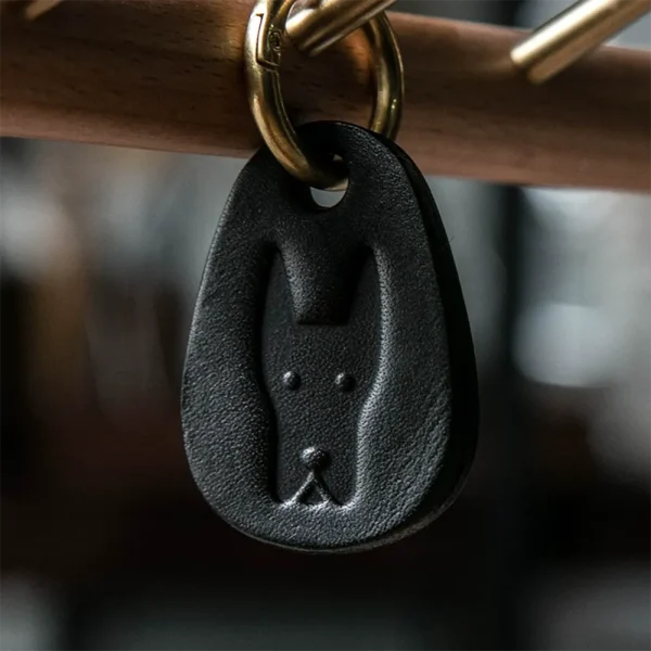 RSAS0166 Rugged Design Biker Style Handcrafted Leather Keychain