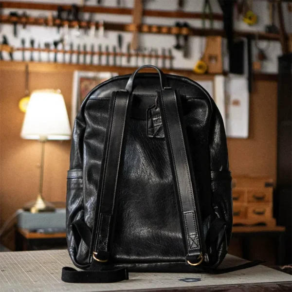 Outdoor Travel Vintage Full Vegetable-Tanned Leather Backpack