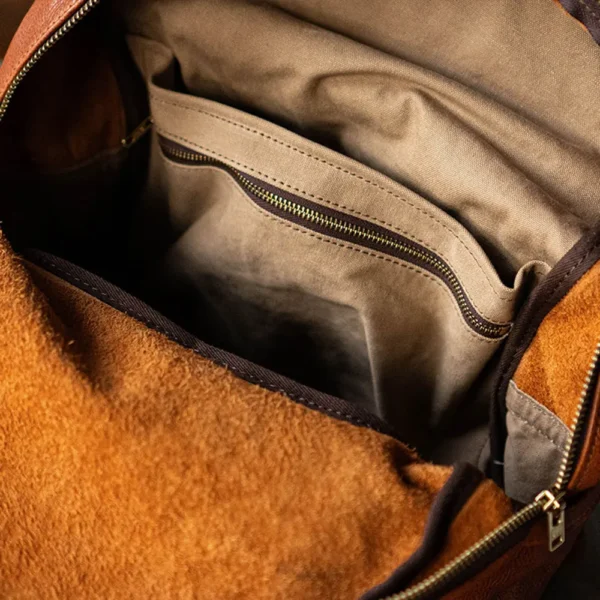 Outdoor Travel Vintage Full Vegetable-Tanned Leather Backpack