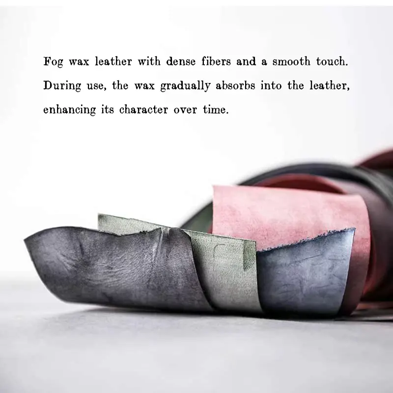 Premium Handmade Fog Wax Cowhide Leather Short Wallet