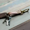 RSAS0642-z-03 Rugged Outdoor American Full-Grain Leather Motorcycle Keychain