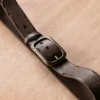 RSBE0499-z-03 Rugged Vintage Genuine Cowhide Leather Belt with Brass Buckle