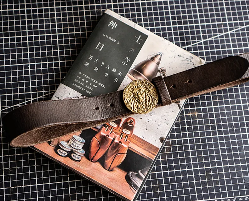 Street Style Native American-Inspired Elements Leather Belt