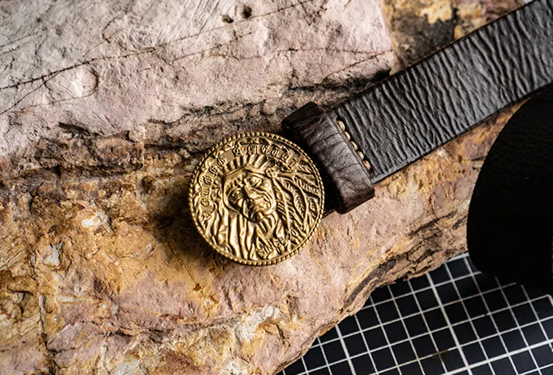 Street Style Native American-Inspired Elements Leather Belt