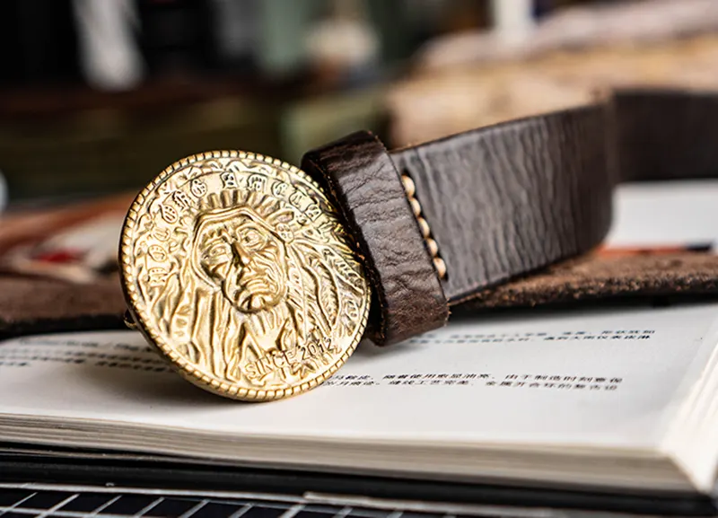 Street Style Native American-Inspired Elements Leather Belt