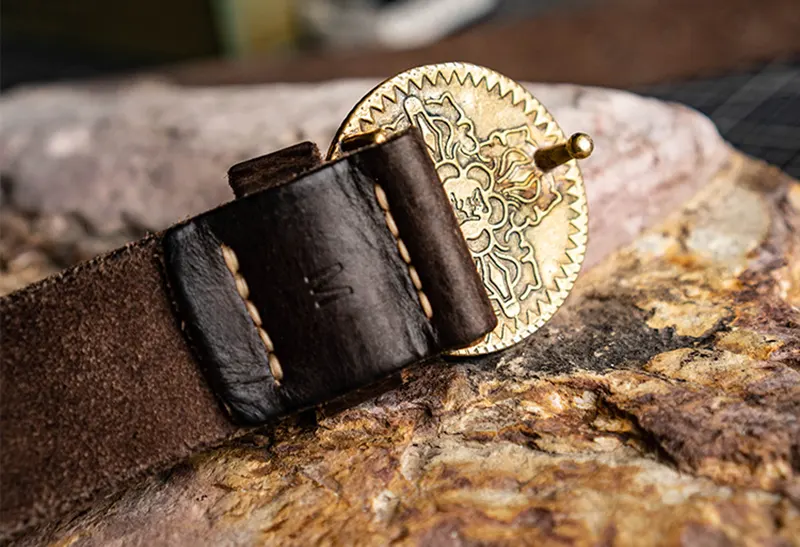 Street Style Native American-Inspired Elements Leather Belt