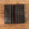 Full-Grain Leather Vintage Long Zipper Large Capacity Wallet Coffee