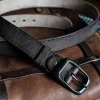 Trendy Vintage Full-Grain Leather Belt with Pin Buckle