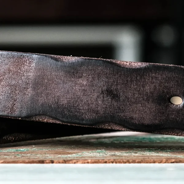 Unique Vintage Versatile Full-Grain Leather Belt with Brass Buckle