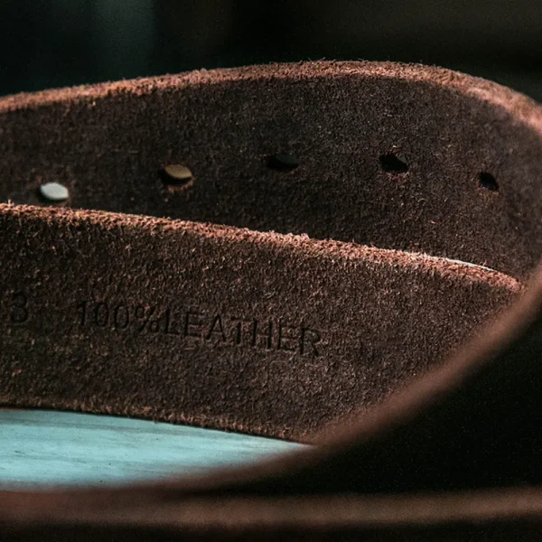 Unique Vintage Versatile Full-Grain Leather Belt with Brass Buckle