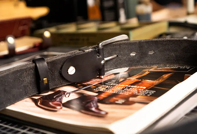 Vintage Casual Versatile Fashion Full-Grain Leather Belt for Men