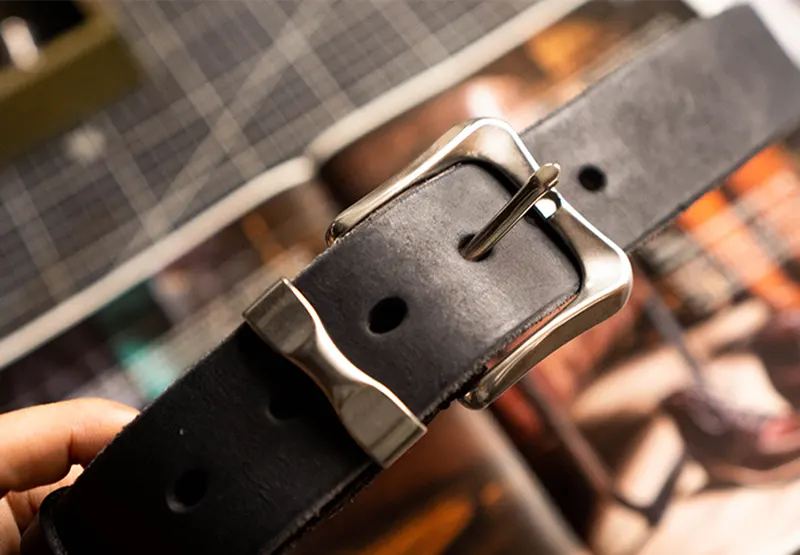 Vintage Casual Versatile Fashion Full-Grain Leather Belt for Men