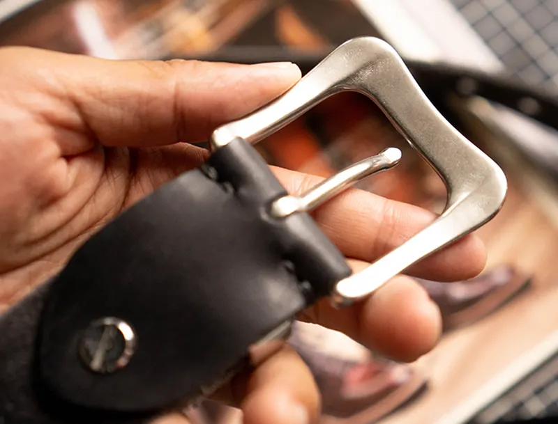 Vintage Casual Versatile Fashion Full-Grain Leather Belt for Men