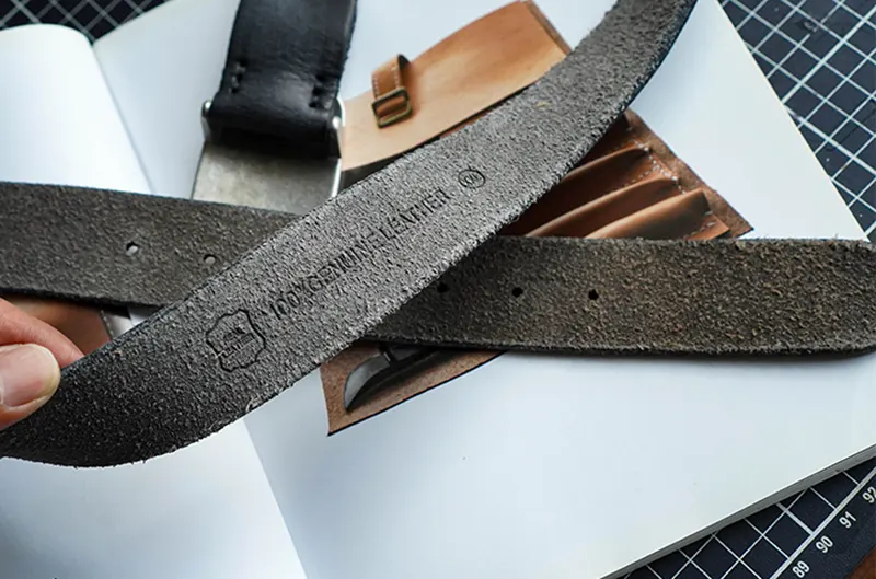 Vintage Full-Grain Leather Belt with Polished Silver Steel Buckle