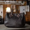 Vintage Full-Grain Leather with Turkish Wool Blanket Tote Bag