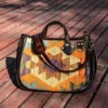 Vintage Full-Grain Leather with Turkish Wool Blanket Tote Bag