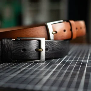 RSBE0646-z-01 Vintage Handcrafted Vegetable-Tanned Leather Belt Pin Buckle