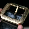 Vintage Luxury Handcrafted Custom Belt with Hammered Buckle