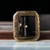 Vintage Luxury Handcrafted Custom Belt with Hammered Buckle