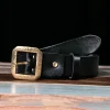 Vintage Luxury Handcrafted Custom Belt with Hammered Buckle