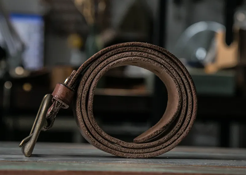 Vintage Original Custom Full-Grain Leather Handmade Men's Belt