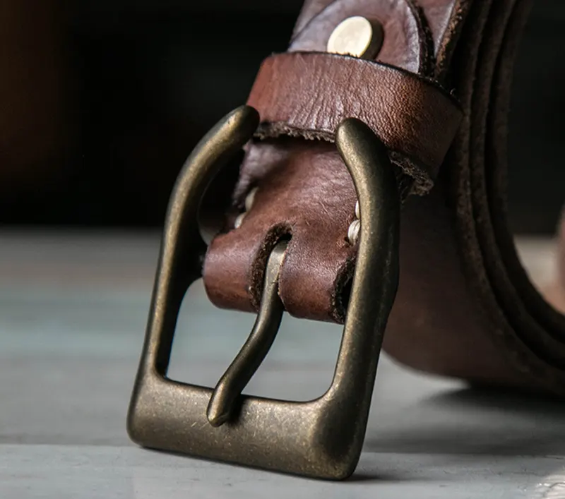 Vintage Original Custom Full-Grain Leather Handmade Men's Belt