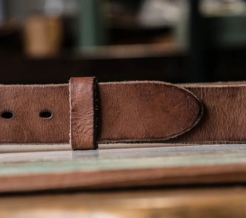 Vintage Original Custom Full-Grain Leather Handmade Men's Belt