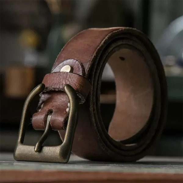 Vintage Original Custom Full-Grain Leather Handmade Men's Belt