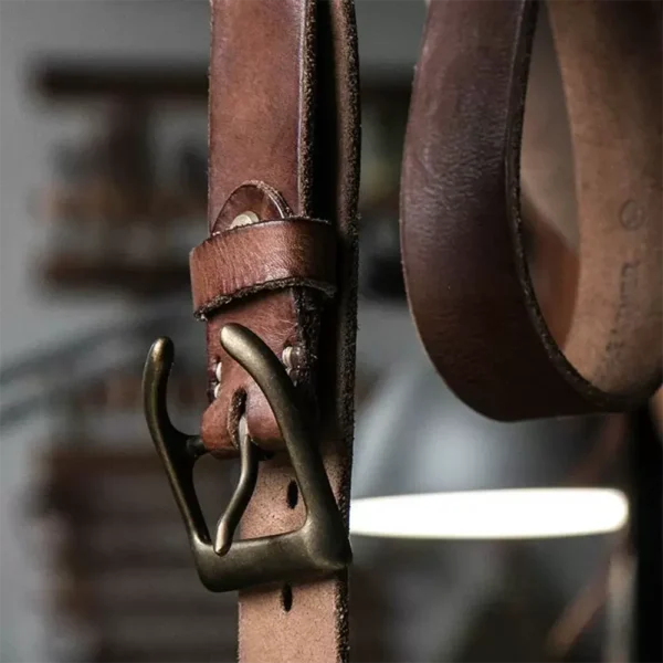 Vintage Original Custom Full-Grain Leather Handmade Men's Belt
