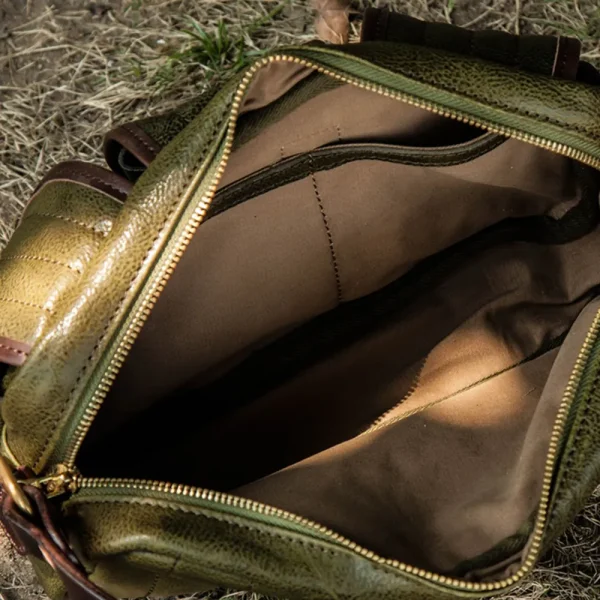 Vintage Paratrooper Outdoor Travel Crossbody Leather Bag