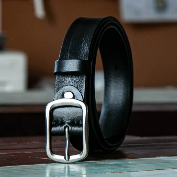 RSBE0551 Vintage Youth Style Soft Genuine Leather Belt with Natural Grain