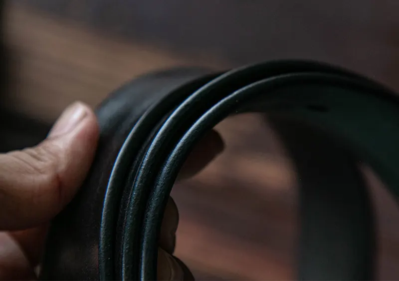 Vintage Youth Style Soft Genuine Leather Belt with Natural Grain