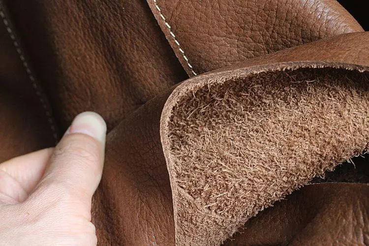 full grain leather close-up with natural texture