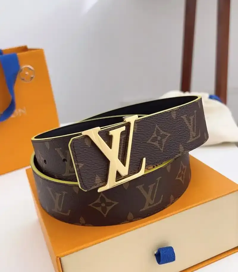 LV top full grain leather belt