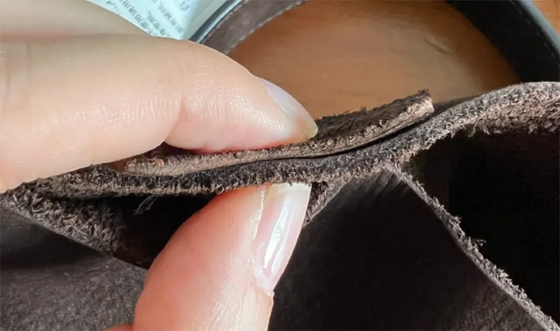 leather layers comparison cross-section diagram