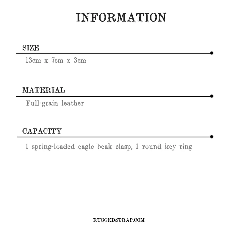 Handcrafted Full-Grain Leather Keychain with Eagle Beak Buckle