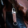 RSAS0799-z-04 Handcrafted Full-Grain Leather Keychain with Eagle Beak Buckle