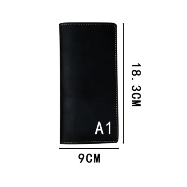 Vintage Full-Grain Crazy Horse Leather Men's Long Wallet